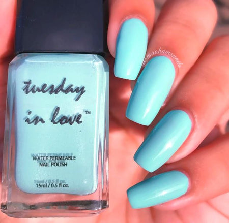 Tuesday in Love Light Aqua Blue Nail Polish 15ML