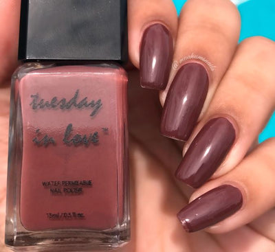 Tuesday in Love Dark Chocolate Brown Nail Polish 15ML