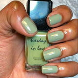 Tuesday in Love Medium Sage Green Nail Polish 15ML