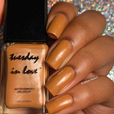 Tuesday in Love Caramel Brown Nail Polish 15ML