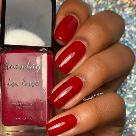 Tuesday in Love Deep Cranberry Red Nail Polish 15ML