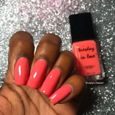 Tuesday in Love Coral Pink Nail Polish 15ML